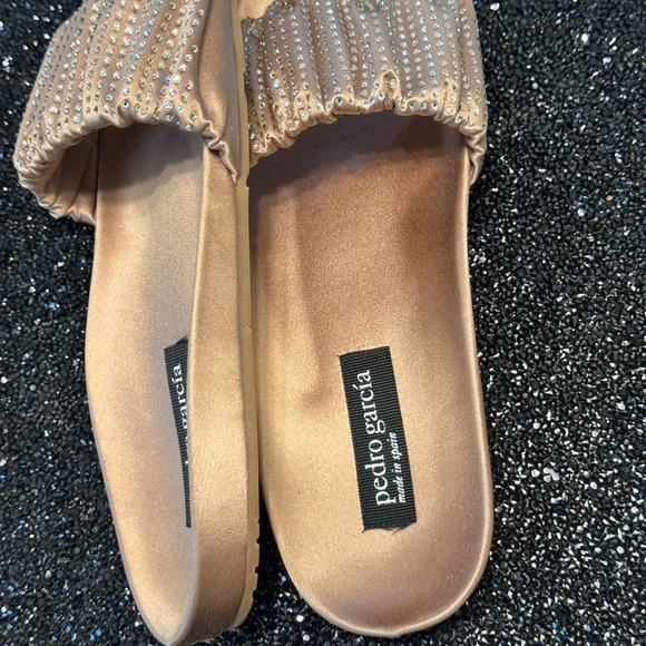 Pedro Garcia Women's Tan Slide Sandals - Picture 9 of 15